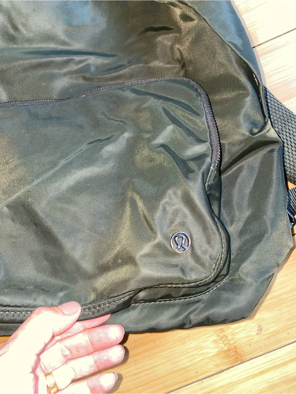 Lululemon dark olive nylon Everywhere Backpack